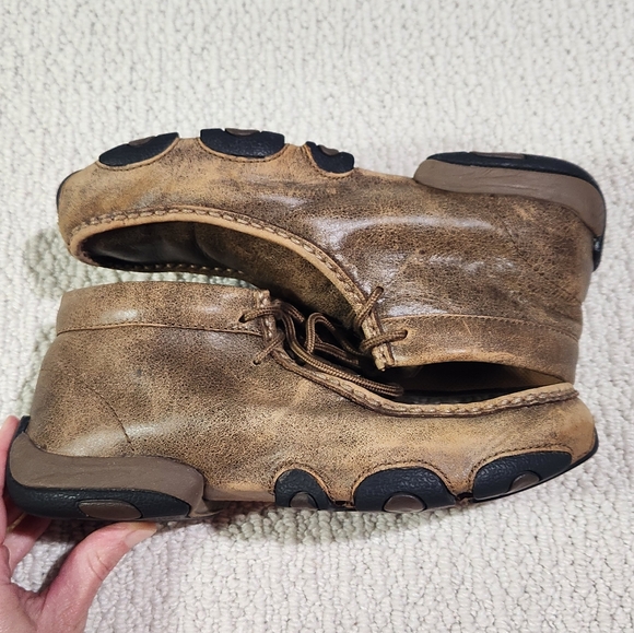 Twisted X Womens Size 6.5 M Chukka Driving Moc Brown Lace Up Boots Shoe‎ WDM0001 - Picture 1 of 7